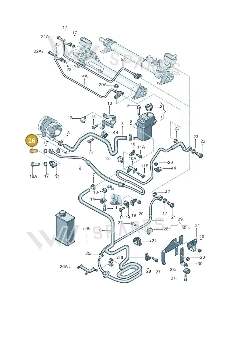 WHT001799 — Volkswagen New Beetle             06> (2005-) diagram 206422450, position 16