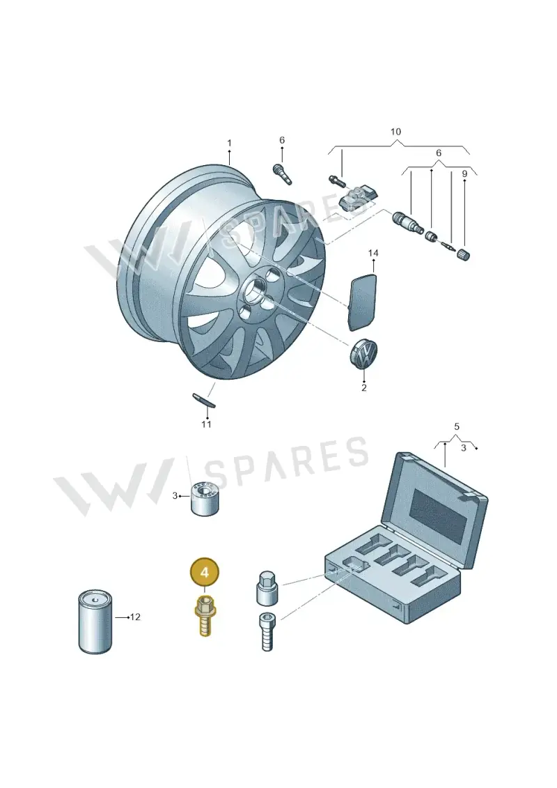 WHT001812 — Volkswagen Passat estate (2023-) diagram 702601500, position 4