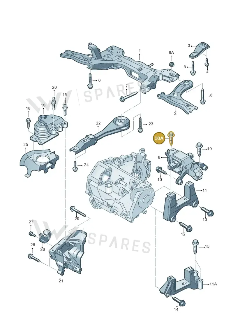 WHT001835 — Volkswagen Polo (2012-2014) diagram 747199260, position 10A