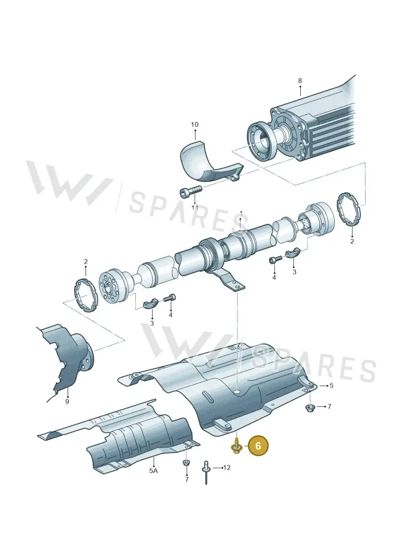 WHT001838 — Volkswagen Phaeton 4motion (2010-2016) diagram 258521100, position 6