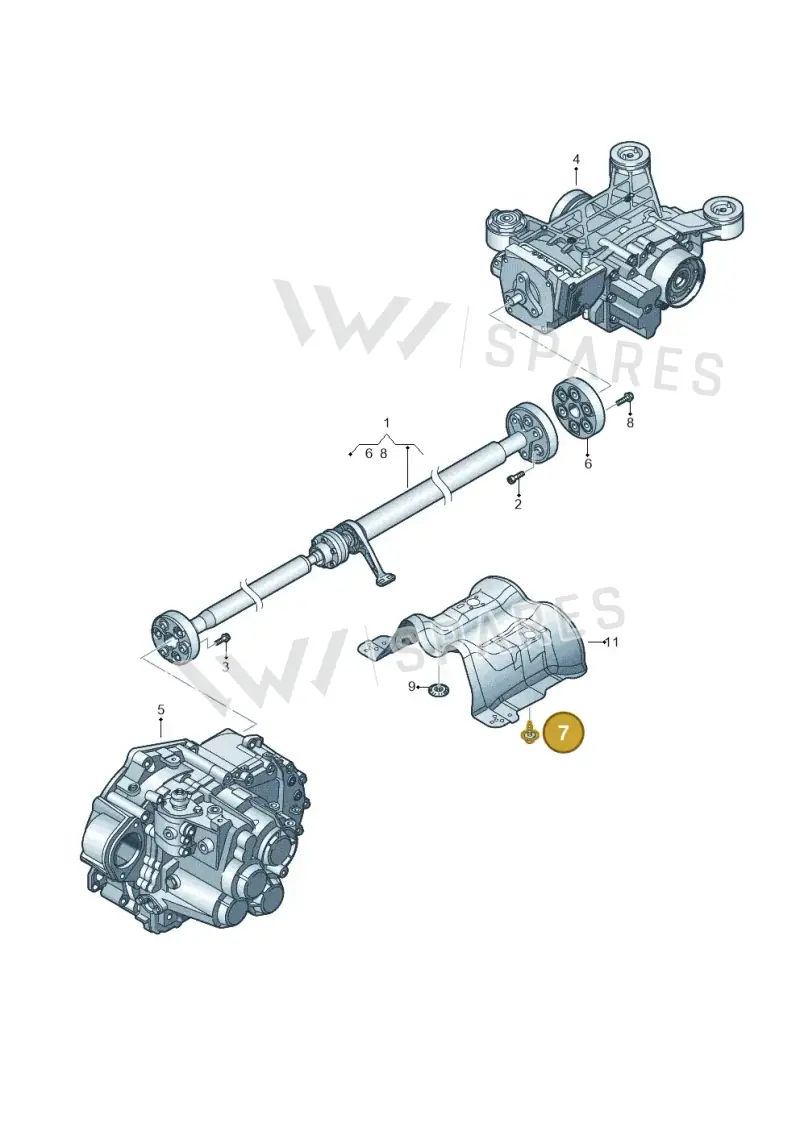 WHT001838 — Volkswagen Golf (2011-2013) diagram 625521100, position 7