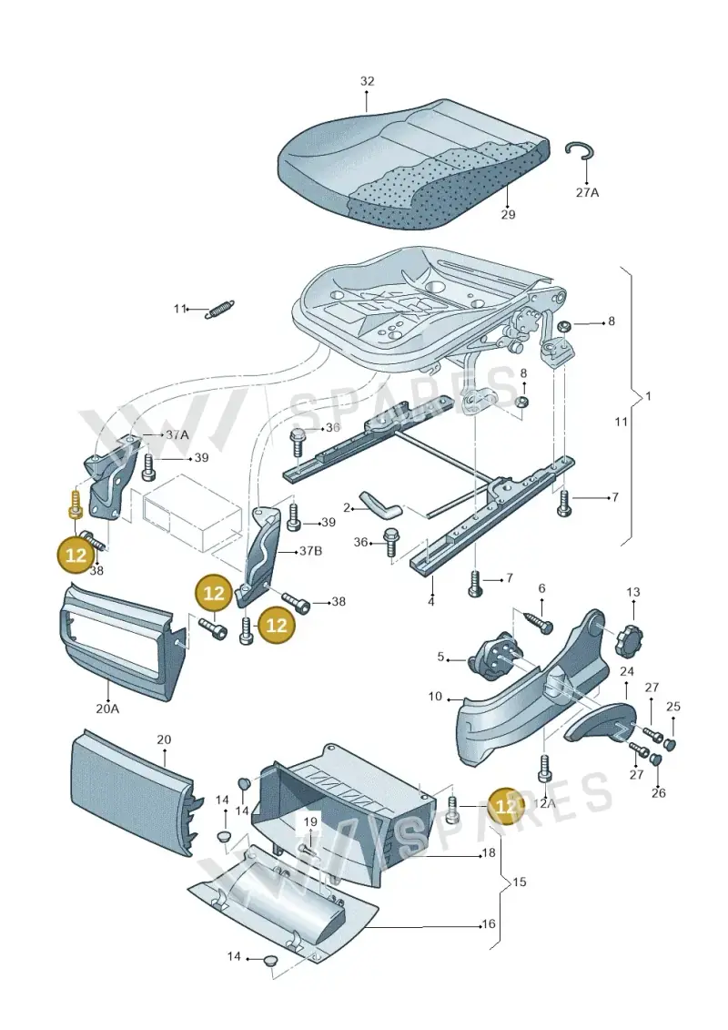 WHT001867 — Skoda FABIA/COMBI            05> (2004-) diagram 225881000, position 12