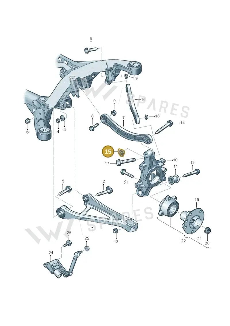 WHT001872 — Volkswagen Touareg BlueMotion (2014-2018) diagram 693505300, position 15