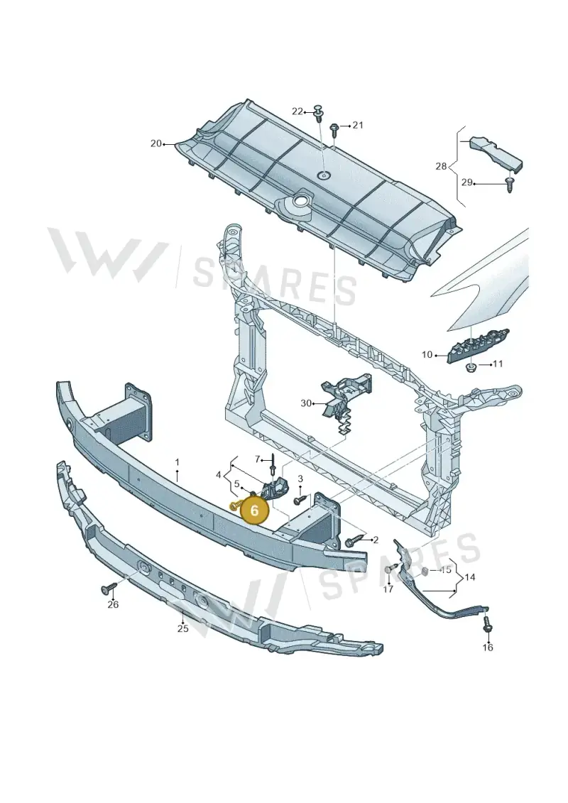 WHT001940A — Audi A6 (2018-2025) diagram 435807000, position 6