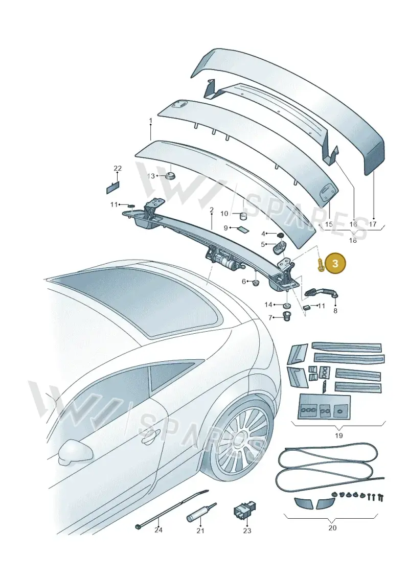 WHT001940A — Audi TTS Coupe 2.0 (2010-2014) diagram 609827500, position 3
