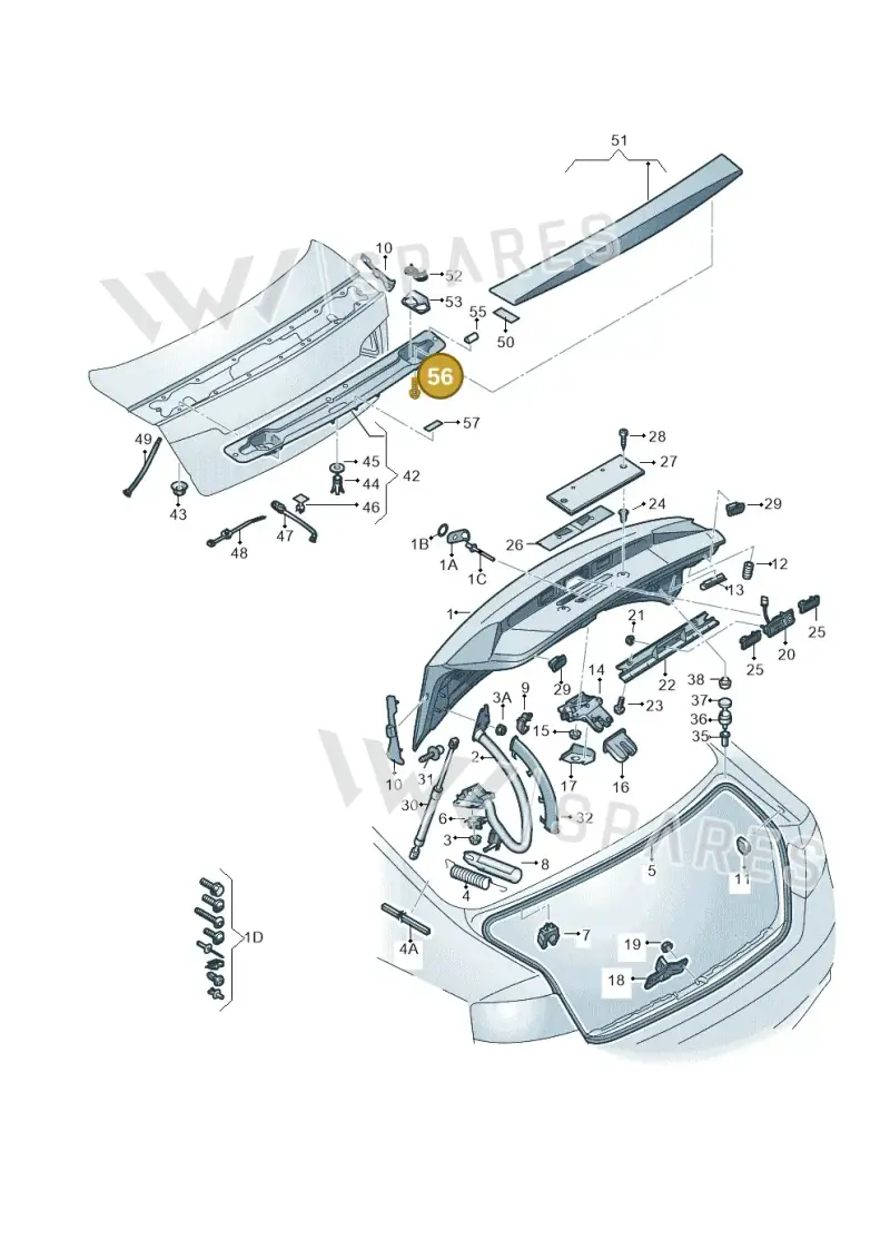 WHT001940A — Audi RS5 Coupe (2010-2015) diagram 695827000, position 56