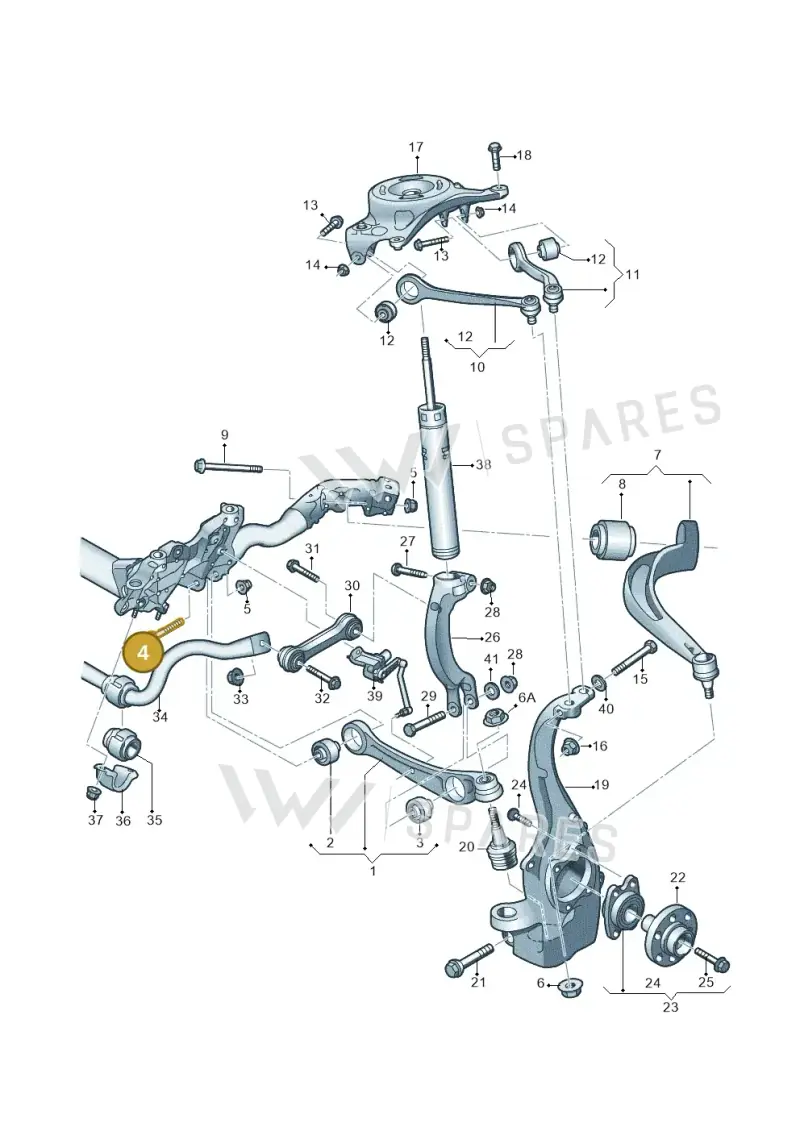 WHT001949 — Volkswagen Phideon (2016-2023) diagram 620407000, position 4