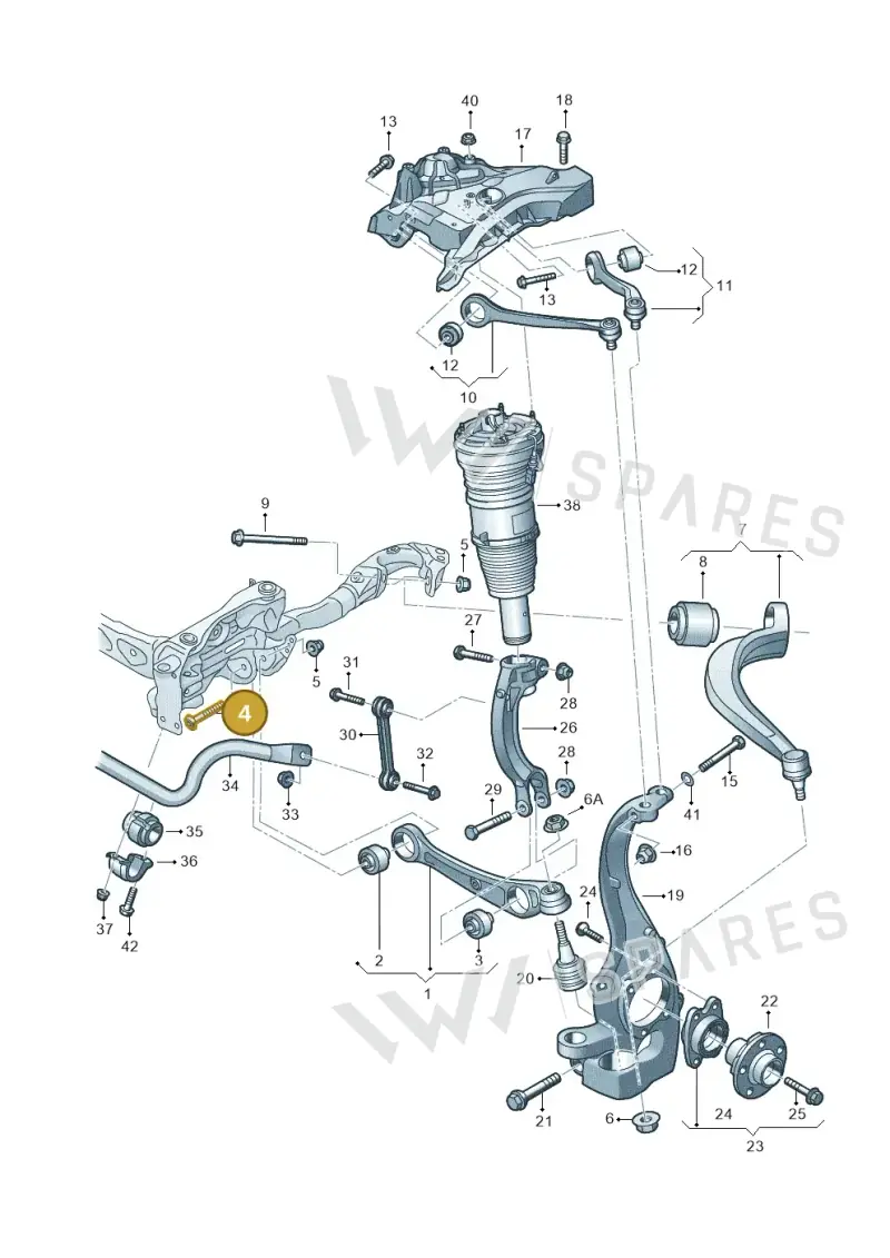 WHT001949 — Audi A8L qu. 3.0 TDI (2009-2014) diagram 696407010, position 4