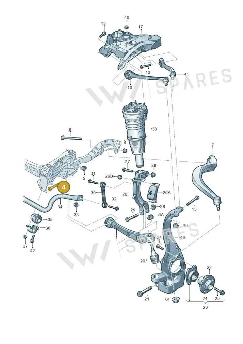 WHT001949 — Audi A8 (2013-2018) diagram 771407000, position 4