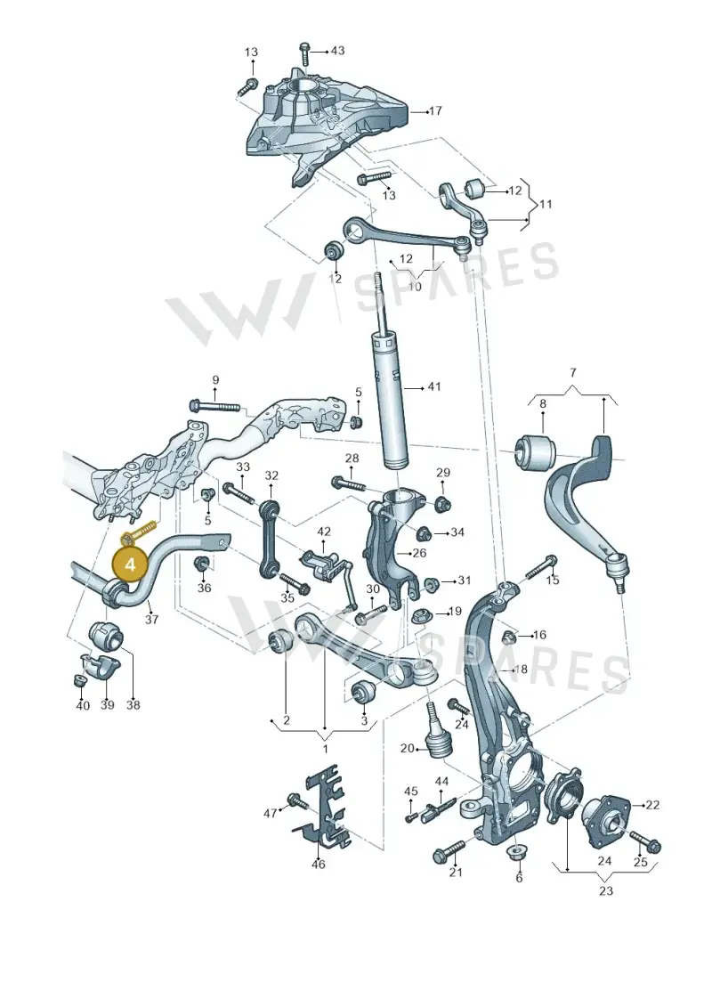 WHT001949 — Audi A4 (2015-2025) diagram 849407000, position 4