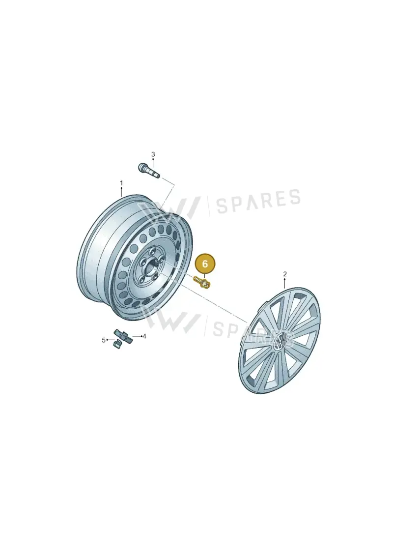 WHT001964A — Volkswagen Single-cab transp. (2019-2024) diagram 702601100, position 6
