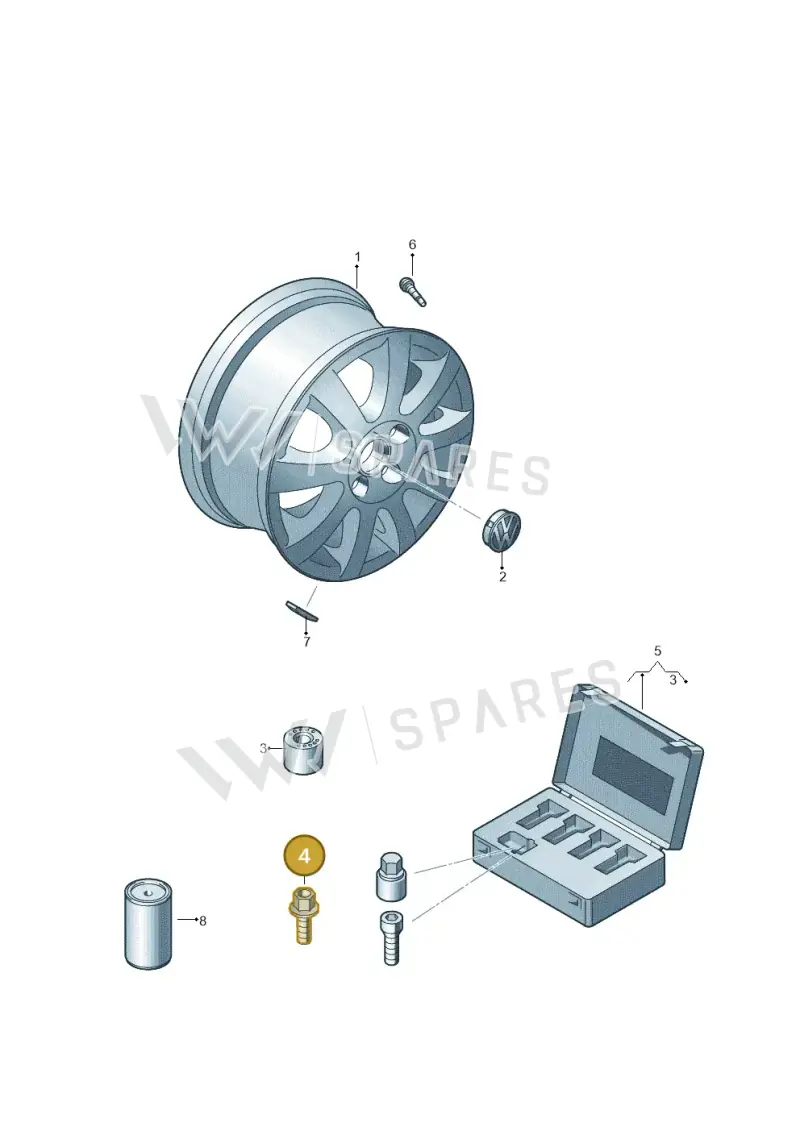 WHT001964A — Volkswagen Single-cab transp. (2019-2024) diagram 730601500, position 4