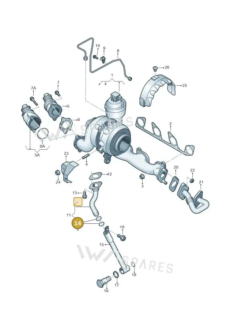 WHT001965 — Volkswagen New beetle (2011-2016) diagram 634145600, position 14