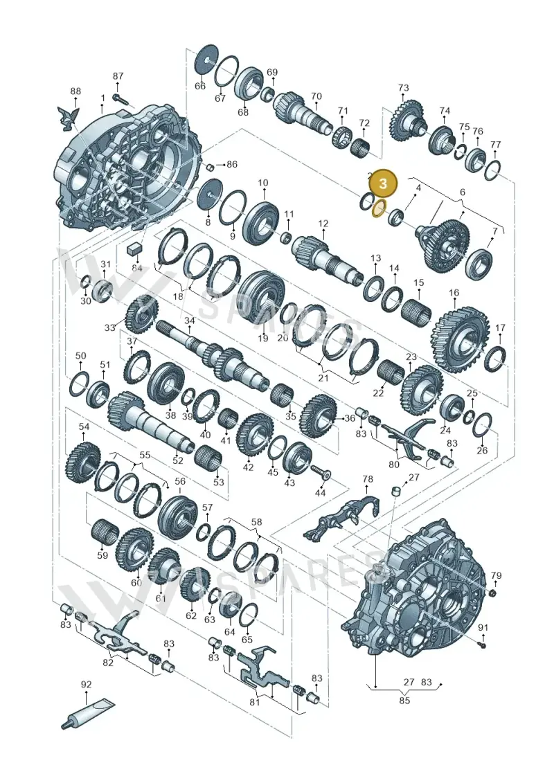 WHT002006AR — Volkswagen Transport. multivan (2019-2024) diagram 806800300, position 3