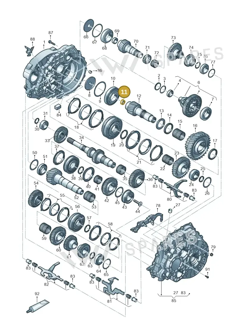 WHT002057 — Volkswagen Transport. multivan (2019-2024) diagram 806800300, position 11