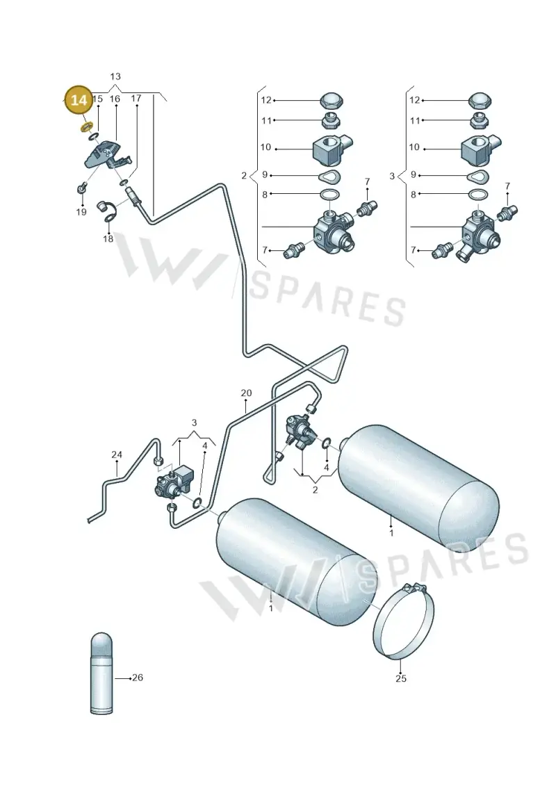 WHT002062 — Volkswagen Polo 1.0 BlueMotion (2017-2024) diagram 837201050, position 14