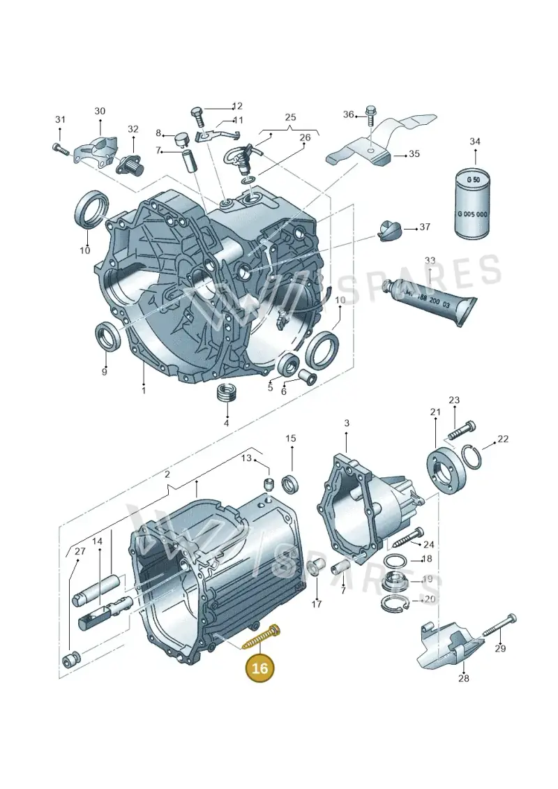 WHT002079 — Audi A6/Wagon/quattro (2001-2004) diagram 226301600, position 16