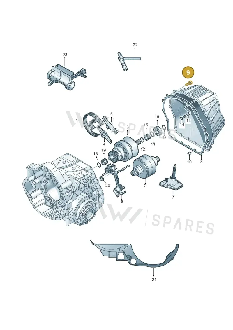 WHT002079 — SEAT Exeo ST Reference (2008-2011) diagram 454331100, position 9