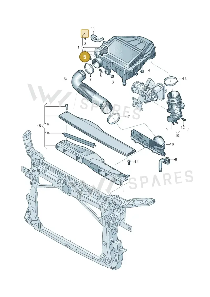 WHT002087 — Volkswagen T-Roc convertible 1.5 (2019-2024) diagram 813129000, position 5