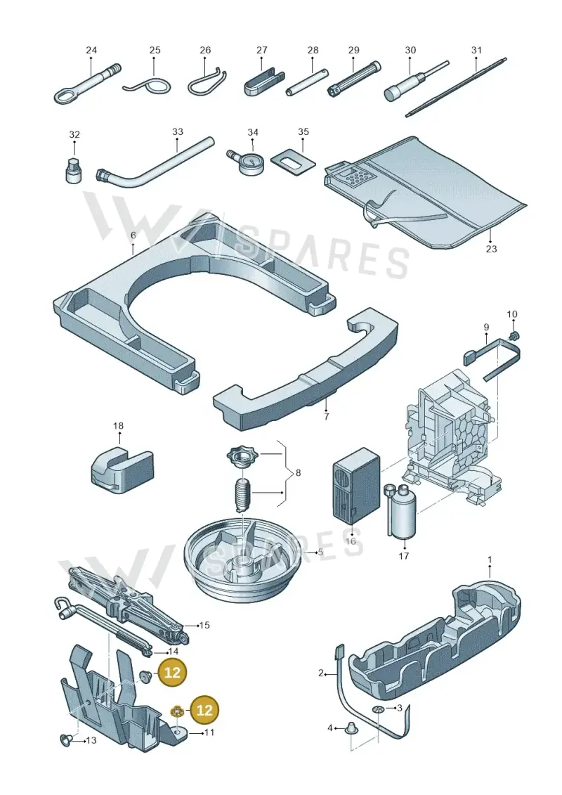 WHT002098 — Audi A3 Sportback (2016-2020) diagram 745011200, position 12