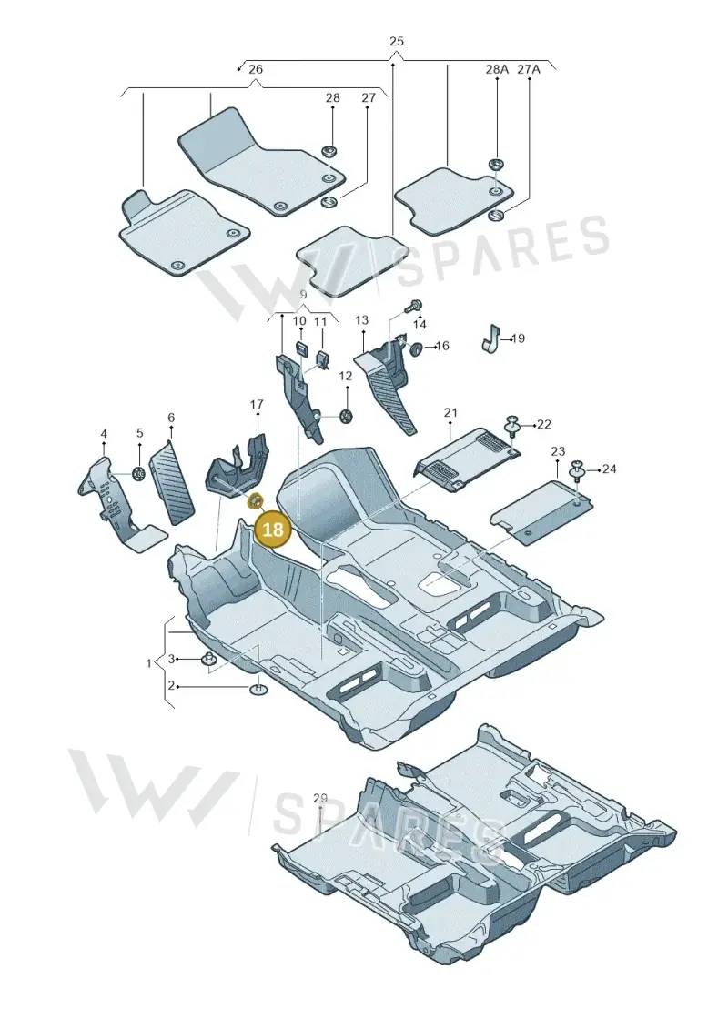 WHT002098 — Audi RS3 Limousine (2017-2020) diagram 778863000, position 18