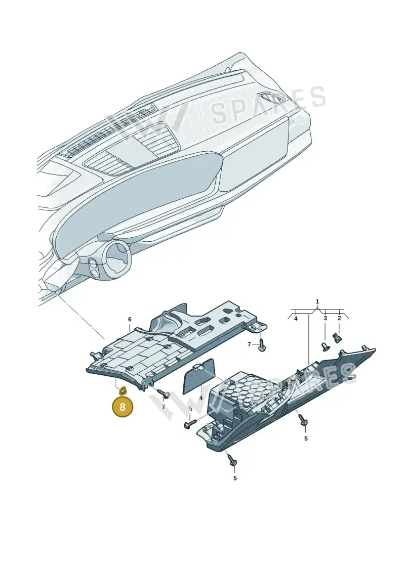 WHT002098 — Audi A5 Limousine (2024-2025) diagram 8wk857250, position 8