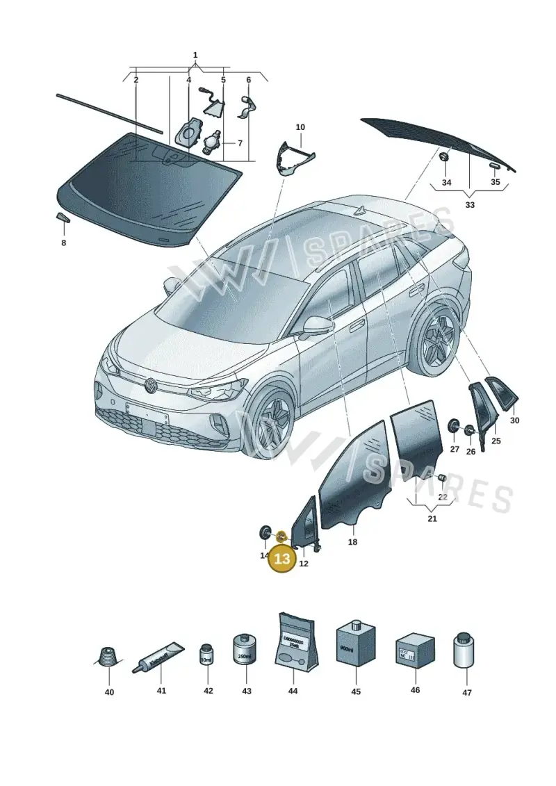WHT002109 — Volkswagen ID.4 Pro (2020-2023) diagram 11a845000, position 13