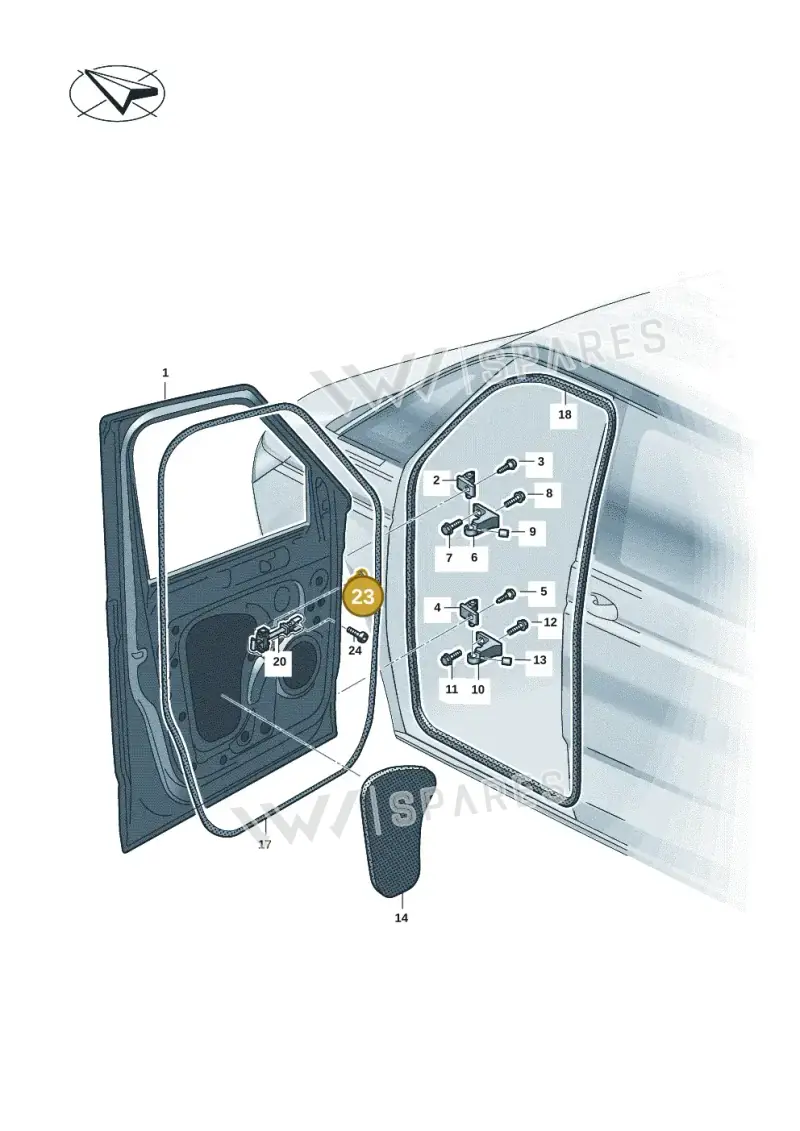 WHT002109 — Volkswagen Multivan (2021-) diagram 7t0831000, position 23