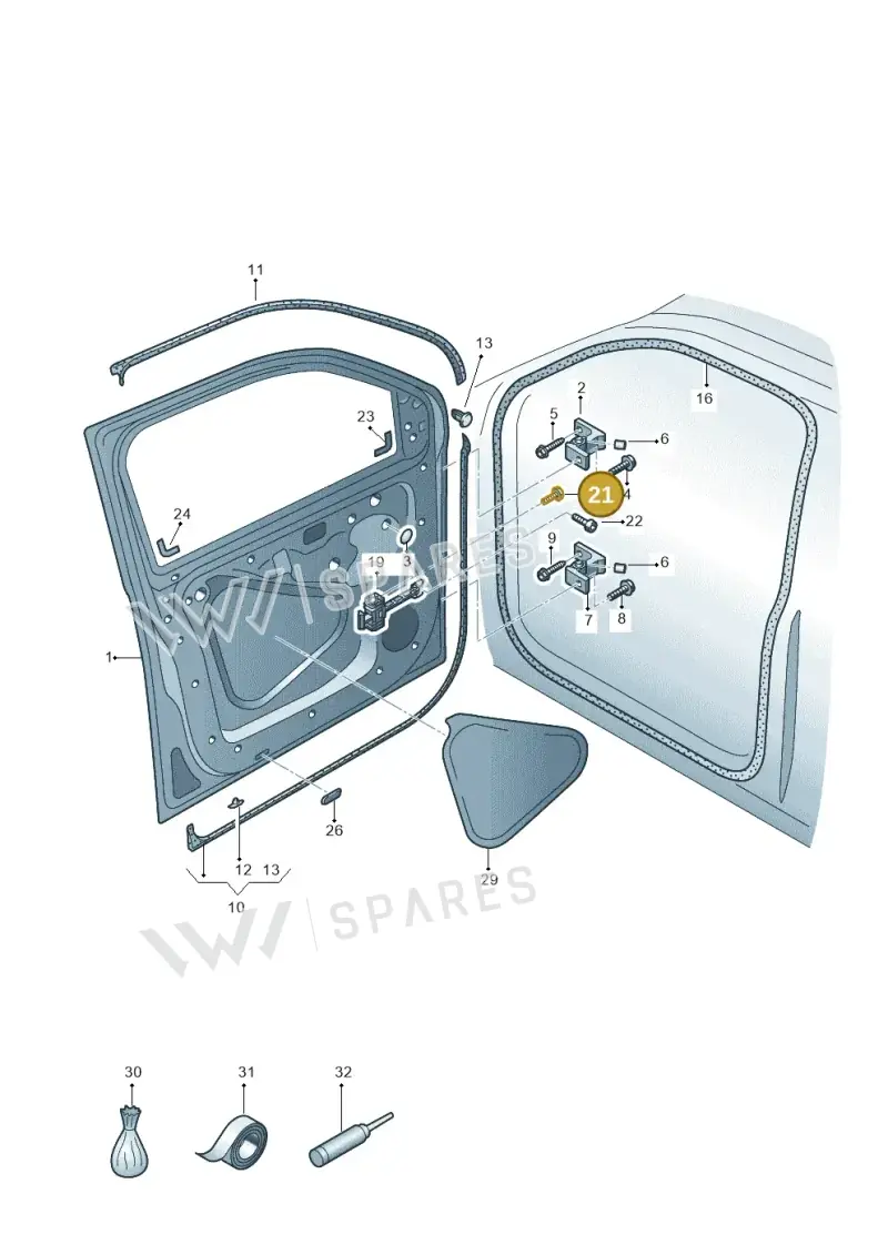 WHT002109 — Volkswagen Amarok twin cab (2022-) diagram 894831000, position 21