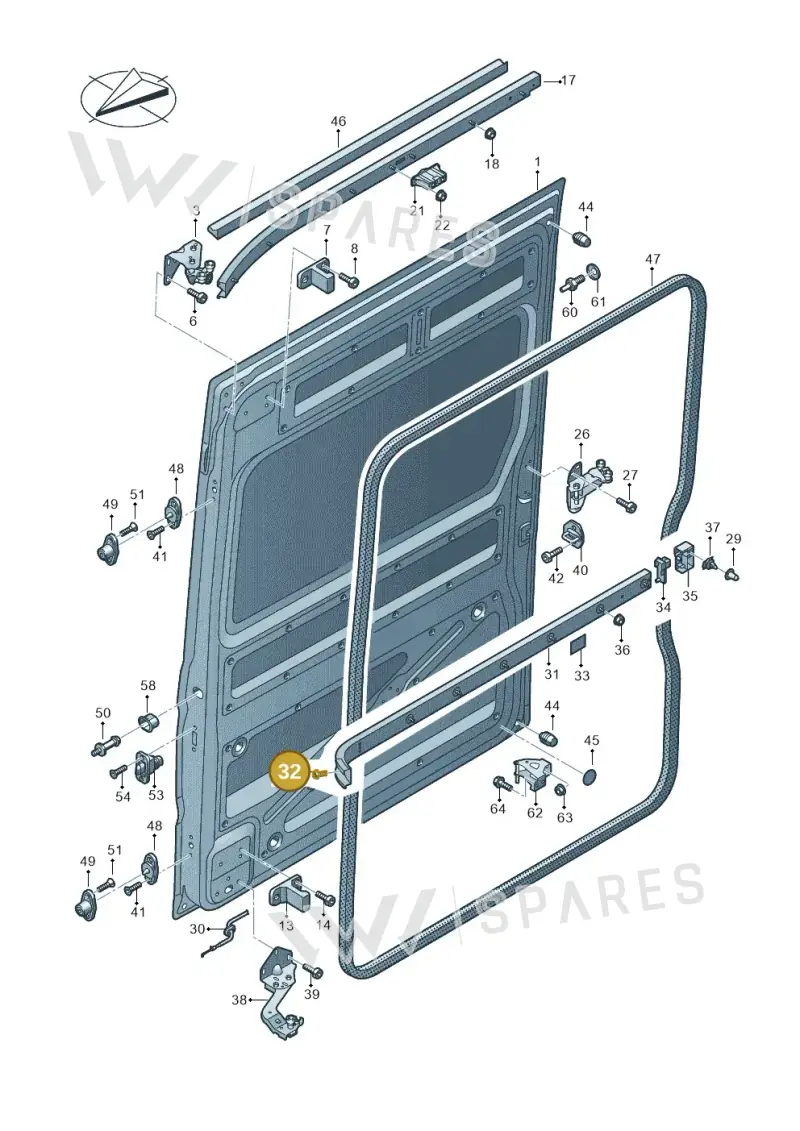 WHT002186 — Volkswagen MAN TGE 55 (2016-2021) diagram 806843100, position 32
