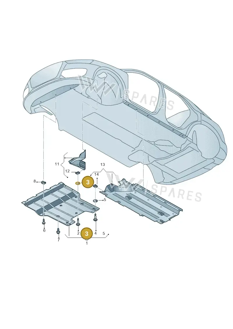 WHT002227 — Audi Q3 1.4 (2016-) diagram 728863250, position 3+5