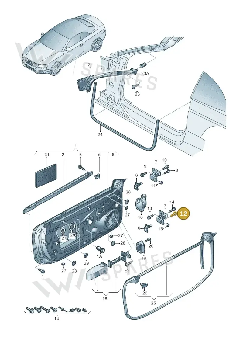 WHT002246 — Audi RS5 Cabrio (2012-2015) diagram 670831100, position 12