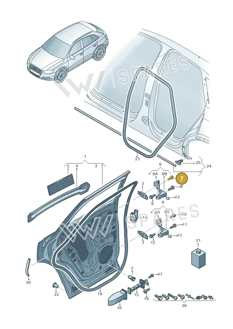 WHT002246 — Audi Q3 1.4 (2016-) diagram 855833100, position 7+10