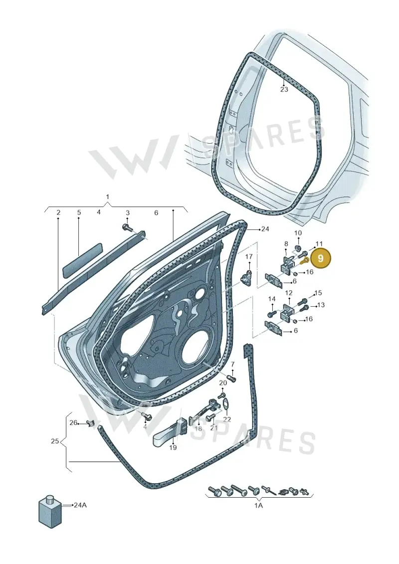 WHT002246A — Audi A6 (2014-2018) diagram 717833100, position 9