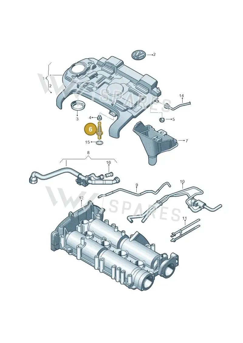 WHT002431 — Volkswagen Scirocco 2.0 (2014-2017) diagram 786103720, position 6