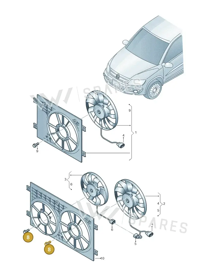 WHT002435 — Volkswagen Tiguan 4Motion (2011-2018) diagram 719959500, position 8