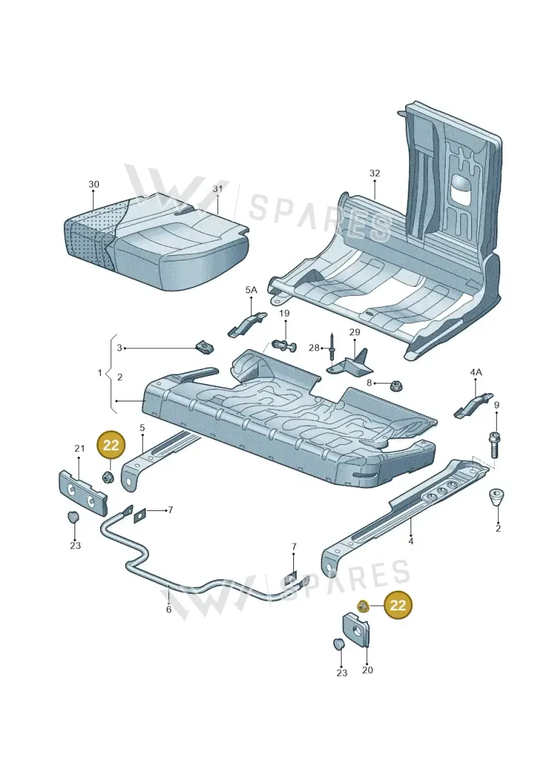 WHT002462 — Volkswagen Tiguan (2009-2019) diagram 688885300, position 22