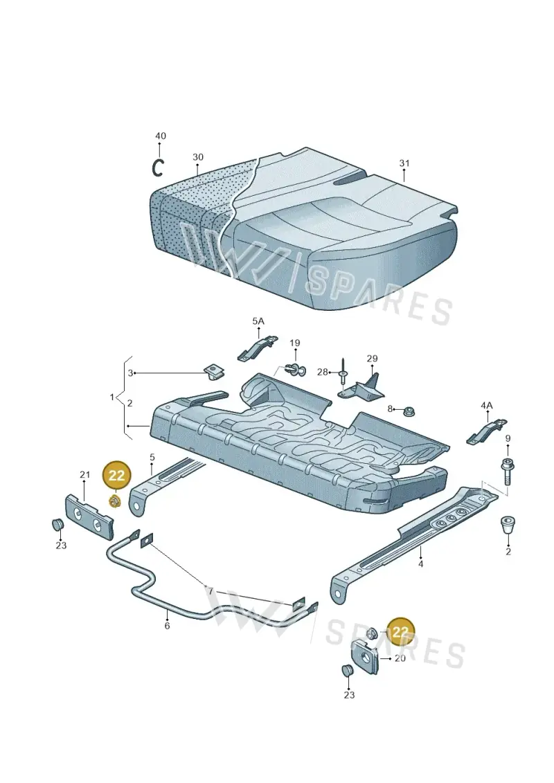 WHT002462 — Volkswagen Tiguan (2011-2018) diagram 719885030, position 22