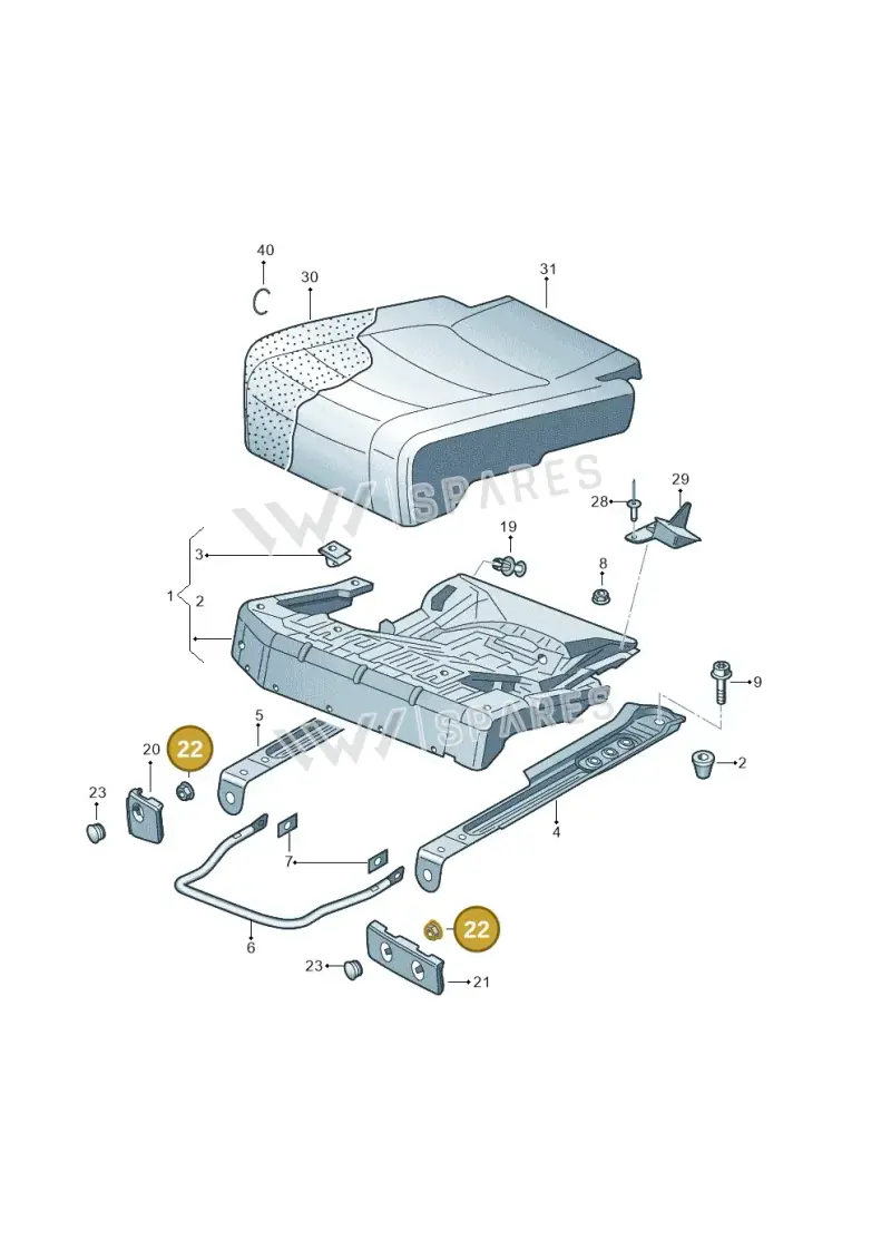 WHT002462 — Volkswagen Tiguan (2011-2018) diagram 719885020, position 22
