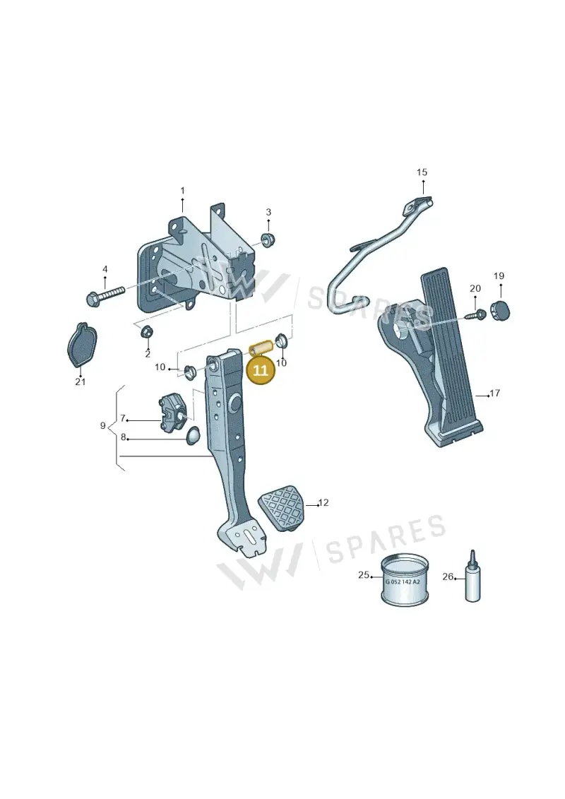 WHT002483 — Volkswagen Scirocco 2.0 (2014-2017) diagram 691721600, position 11
