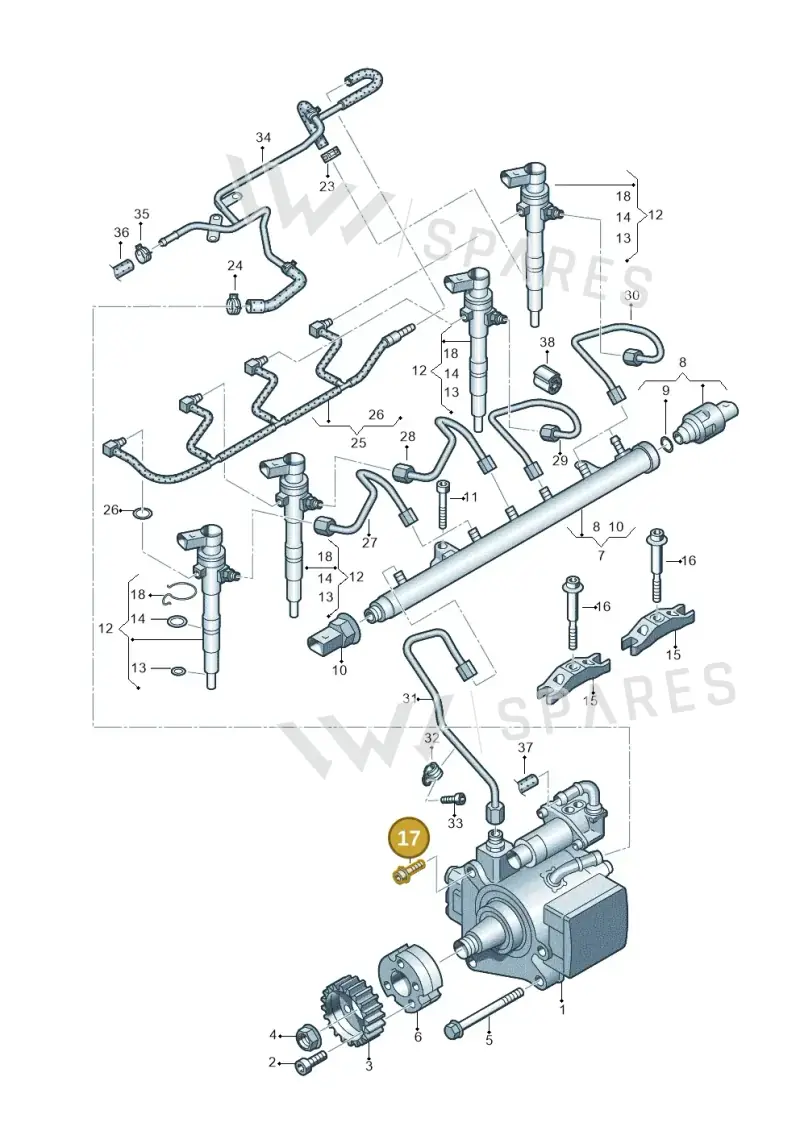 WHT002494 — Volkswagen Caddy kombi (2015-2020) diagram 694130300, position 17