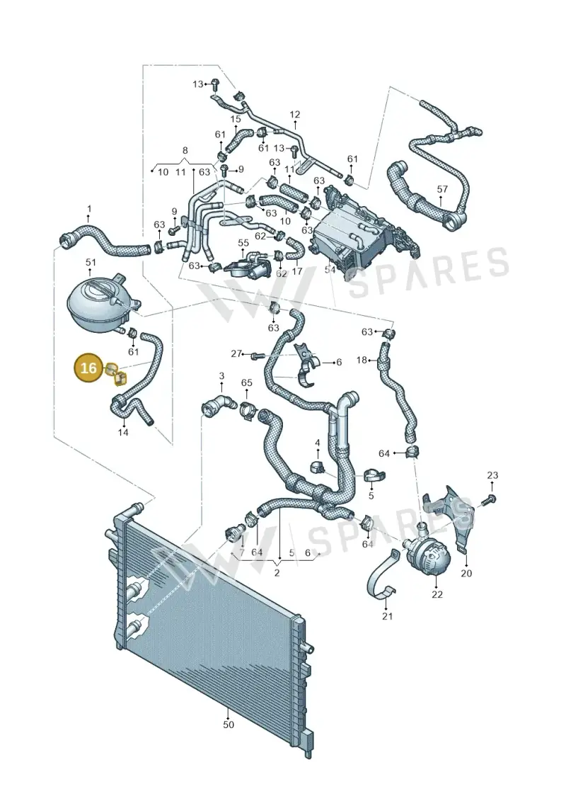WHT002536 — Volkswagen Beetle (2016-2019) diagram 786121570, position 16