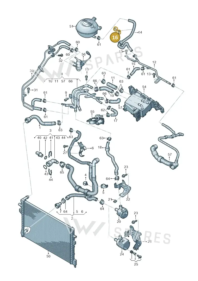 WHT002536 — Volkswagen Beetle (2016-2019) diagram 868121500, position 16