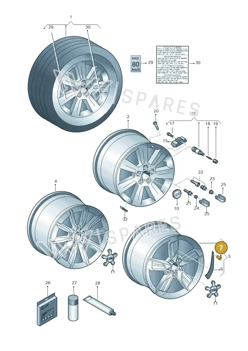 WHT002588 — Audi A6 QU.ALLROAD     07> (2006-) diagram 603601700, position 7