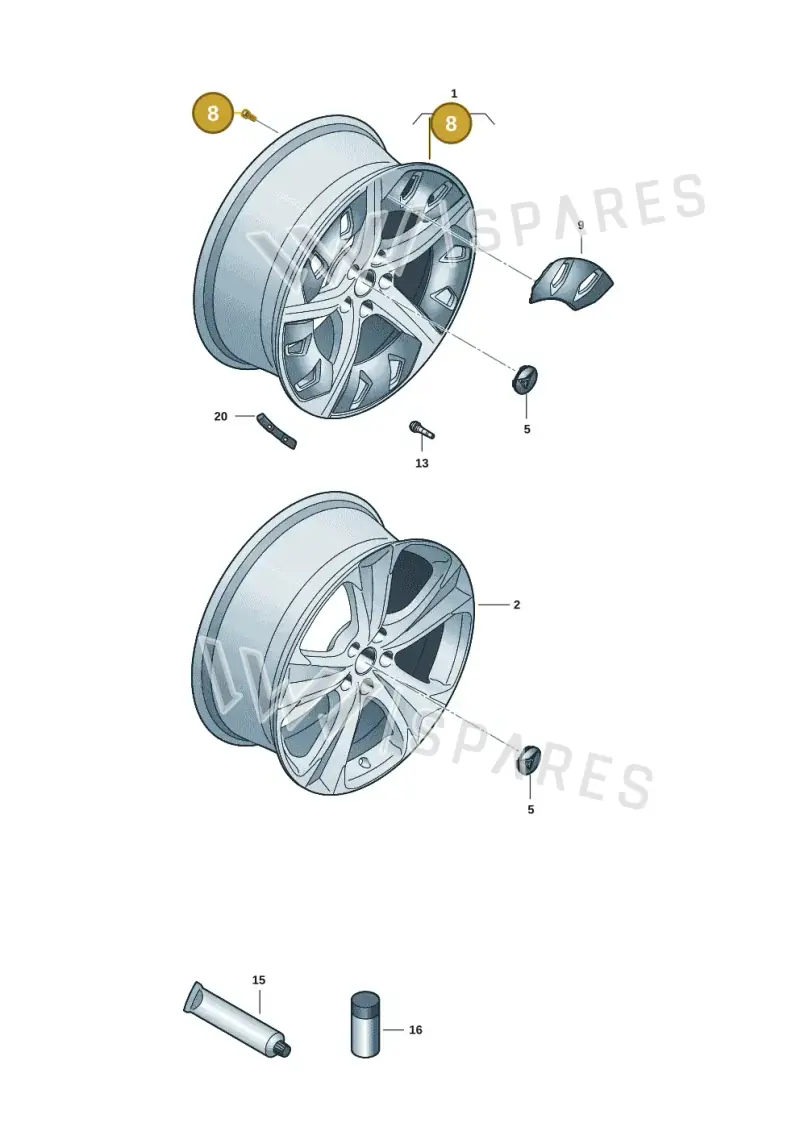 WHT002588 — SEAT Ateca (2016-) diagram 893601072, position 8