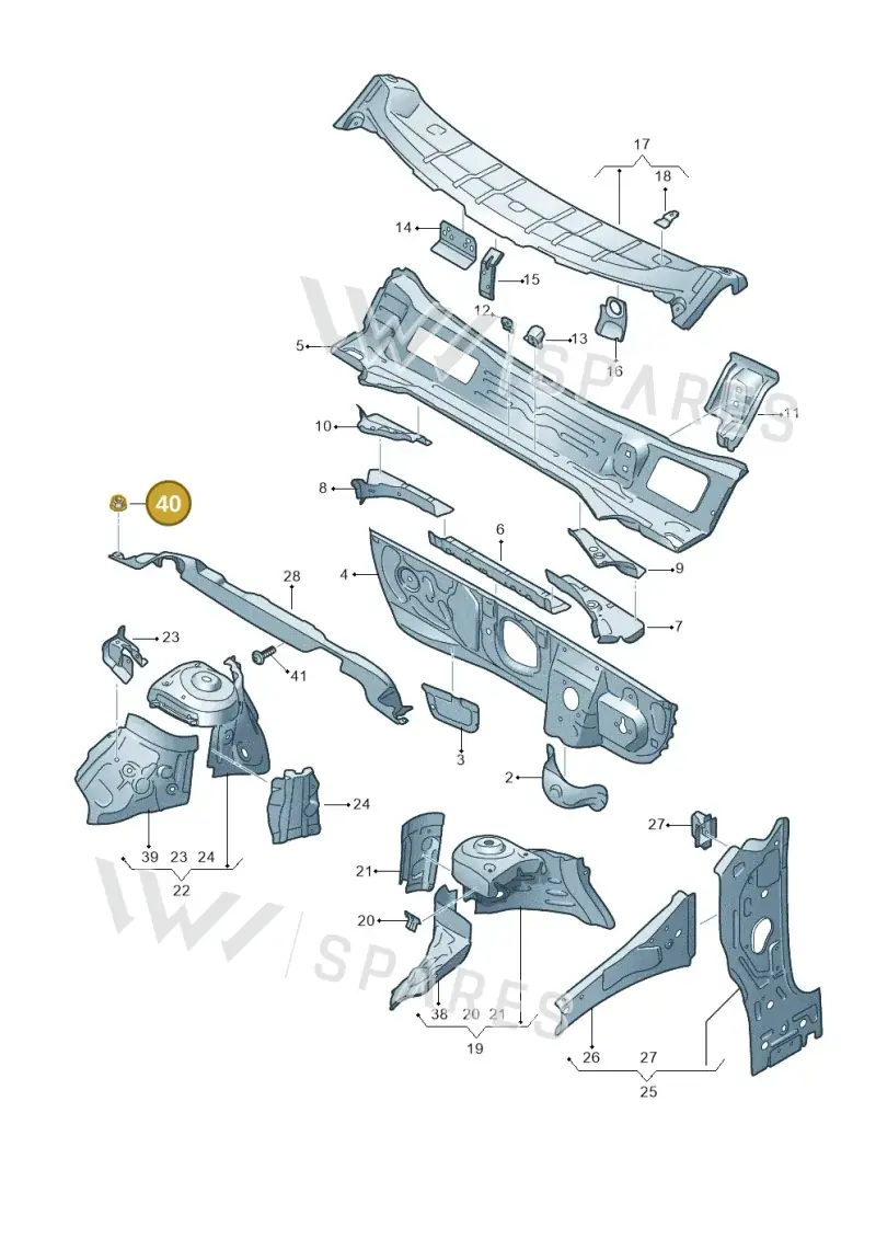WHT002615 — Audi A1 Sportback (2018-2025) diagram 592805500, position 40