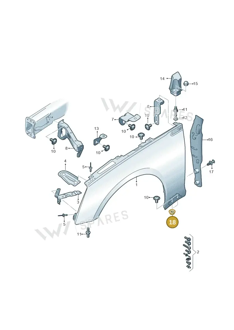 WHT002615 — Audi A5 Sportback (2016-2025) diagram 897821000, position 18