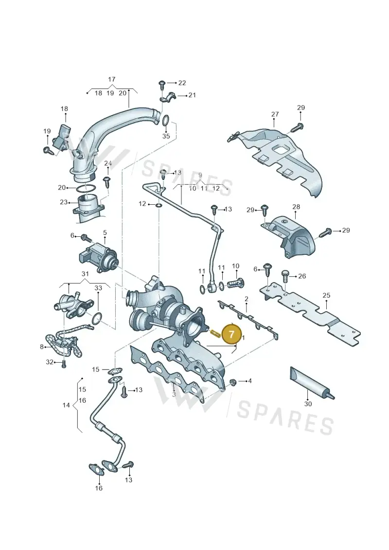 WHT002622 — Volkswagen Jetta 1.6 (2014-2018) diagram 625145530, position 7