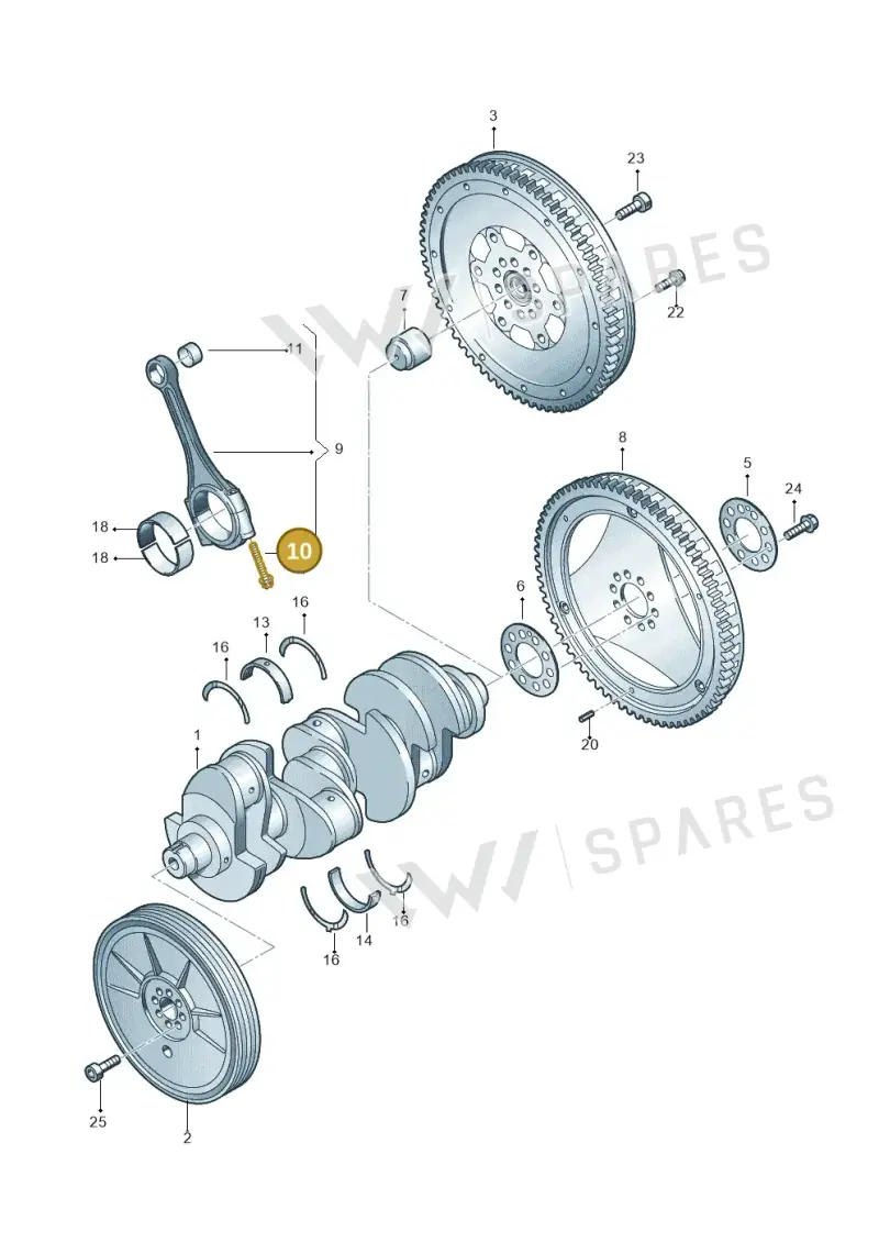 WHT002662 — Audi Q7 qu. 3.0 TDI (2009-2015) diagram 247105400, position 10