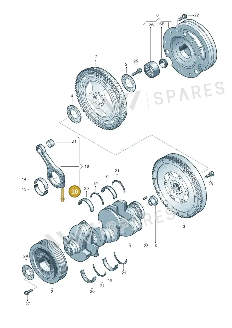 WHT002662 — Audi Q7 qu. 3.0 TDI (2009-2015) diagram 448105200, position 10